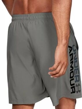 Under Armour Men's Gray Athletic Shorts with Side Logo